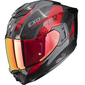 Kask motocyklowy integralny Scorpion EXO-1500 Carbon Air Platted w kolorze czarno-czerwonym