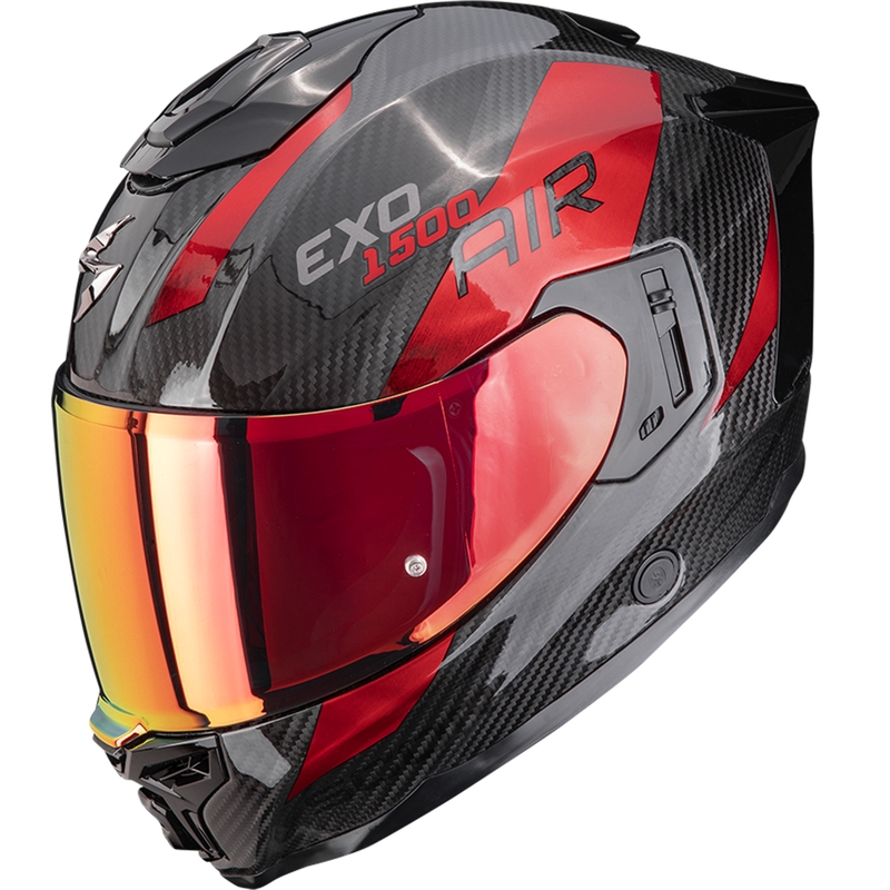 Kask motocyklowy integralny Scorpion EXO-1500 Carbon Air Platted czarno-czerwony