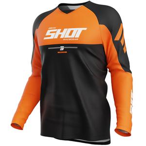 Koszulka motocrossowa Shot Draw Private pomarańczowa
