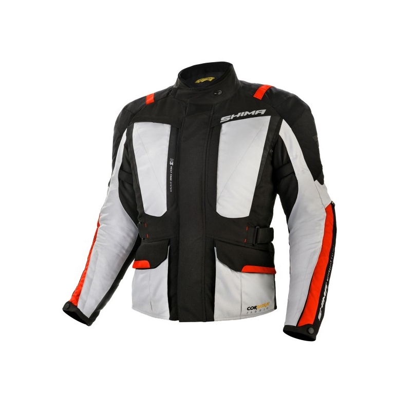 Kurtka motocyklowa Shima Hero czarno-szaro-czerwona