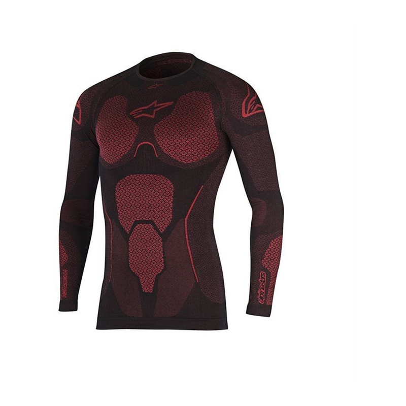 Termo koszulka z długim rękawem Alpinestars Ride Tech Summer czerwono-czarna