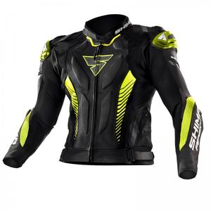 Skórzana kurtka motocyklowa Shima Apex czarno-fluo żółta
