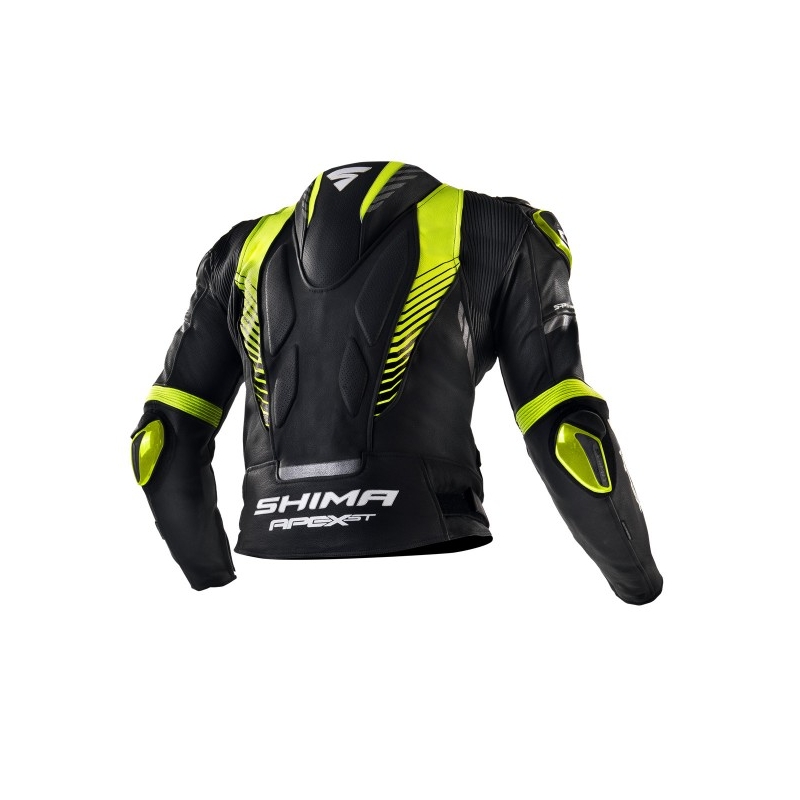 Skórzana kurtka motocyklowa Shima Apex czarno-fluo żółta