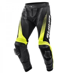 Skórzane spodnie motocyklowe Shima Apex czarno-fluo żółte