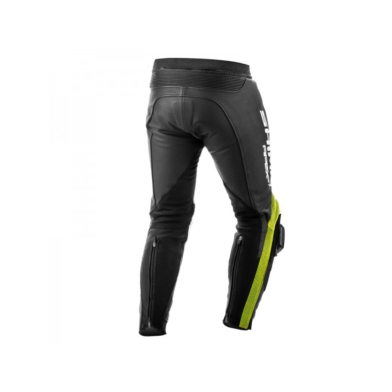 Skórzane spodnie motocyklowe Shima Apex czarno-fluo żółte