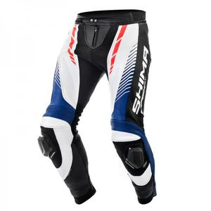 Skórzane spodnie motocyklowe Shima Apex czarno-biało-czerwone wyprzedaż