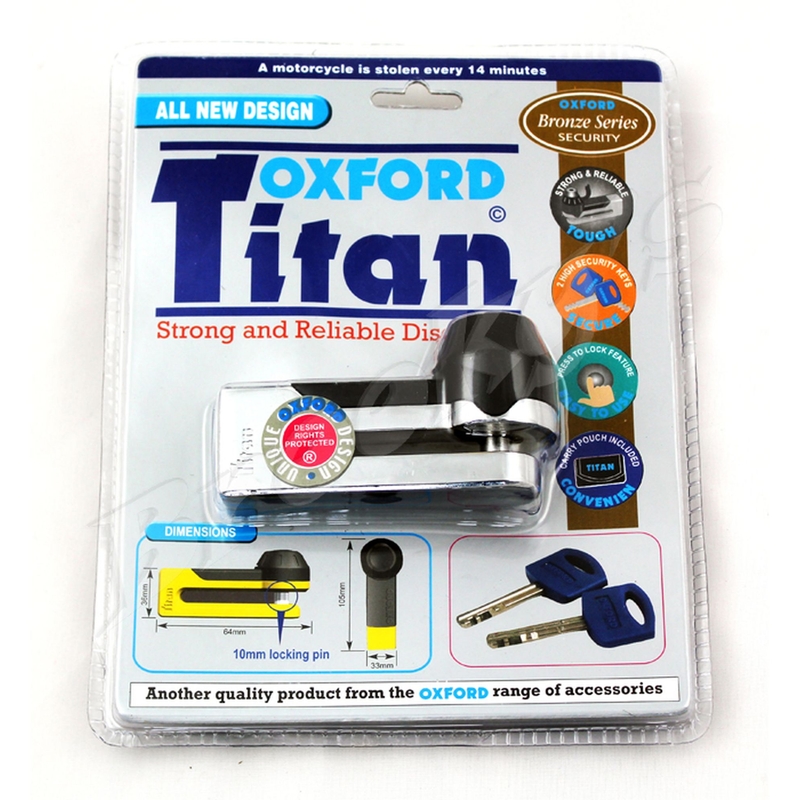 Blokada hamulca tarczowego Oxford Titan chrom