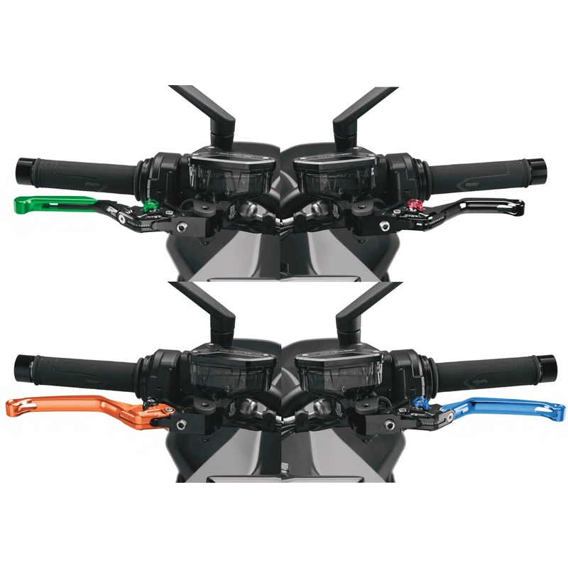 Clutch lever without adapter PUIG 4.0 extendable folding black/red