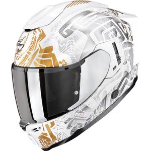 Kask motocyklowy integralny Scorpion EXO-1500 Air Apus perłowo-biało-szaro-złoty