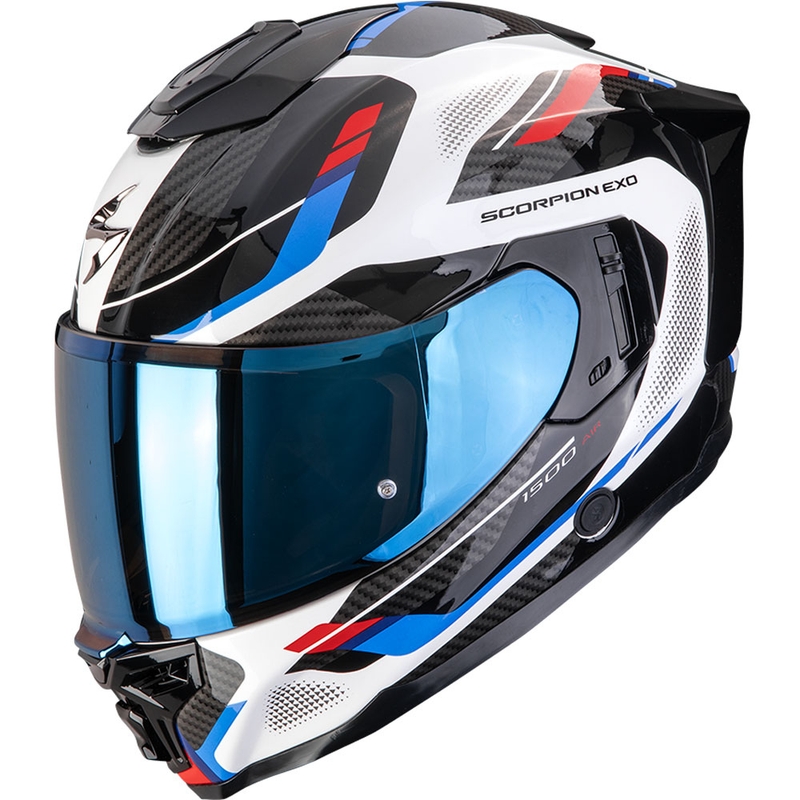 Kask motocyklowy integralny Scorpion EXO-1500 Air Sleek biało-czerwono-niebieski