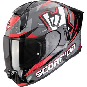 Kask motocyklowy integralny Scorpion EXO-530 Air Rok szaro-czarno-czerwony