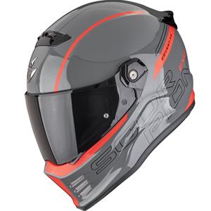 Kask motocyklowy integralny Scorpion Covert FX Danko szaro-czerwony