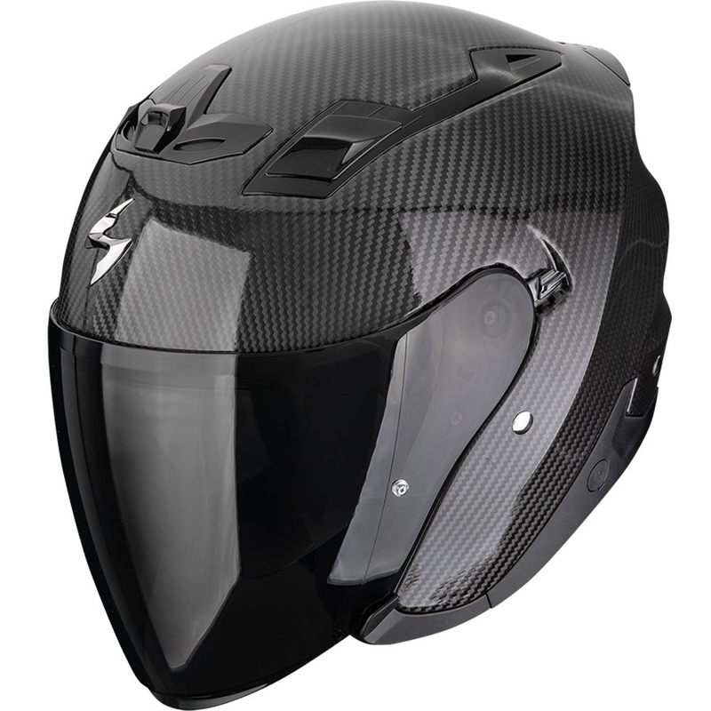 Kask motocyklowy otwarty Scorpion EXO-Z1 Carbon Solid w kolorze czarnym