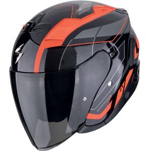 Kask motocyklowy otwarty Scorpion EXO-Z1 VUE czarno-czerwony