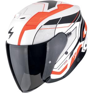 Kask motocyklowy otwarty Scorpion EXO-Z1 VUE matowy biało-czerwono-czarny