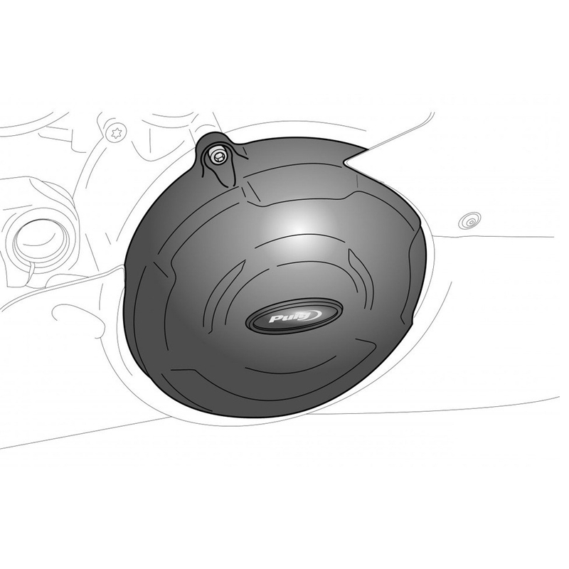Engine covers PUIG Track for Championship black included 2 oil plugs