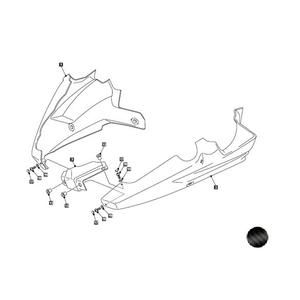 Engine spoiler PUIG 22441J matt black stickers included