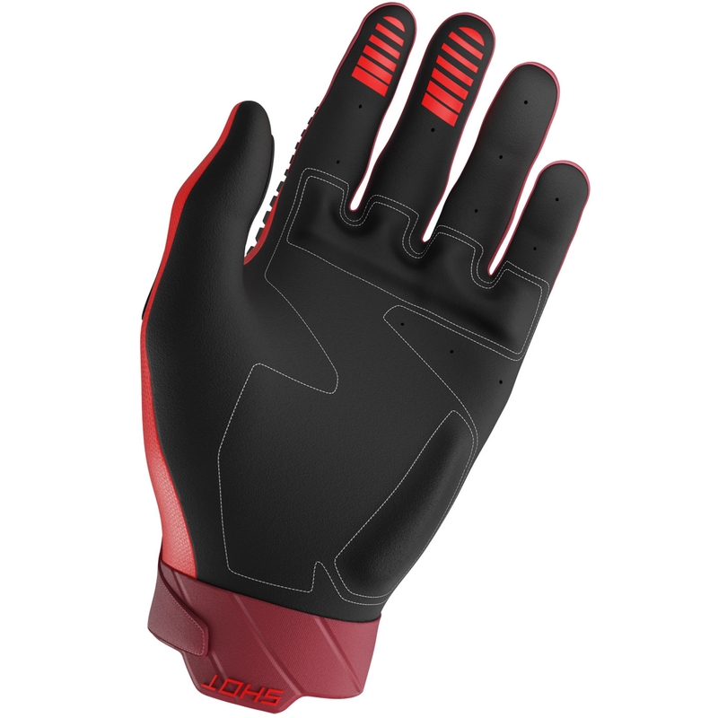 Rękawice motocrossowe Shot Core Max czerwone