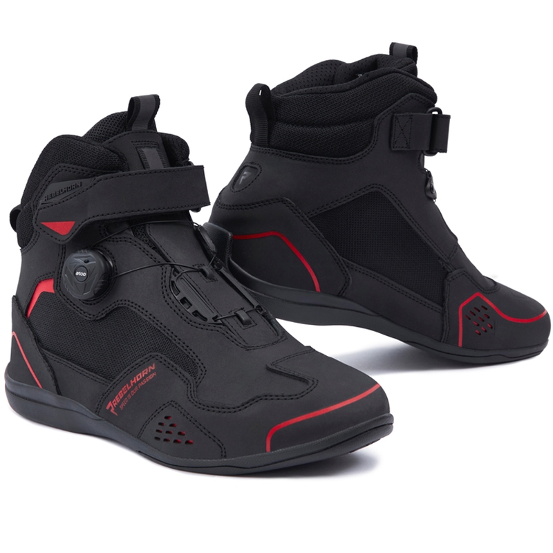 Buty motocyklowe Rebelhorn Spark II czarno-czerwone