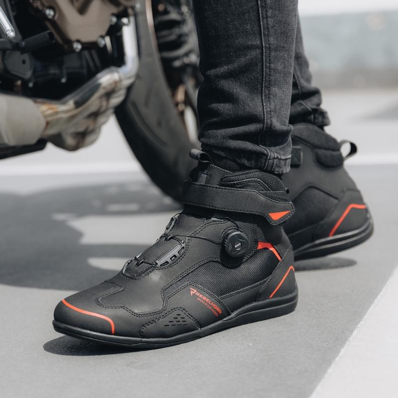 Buty motocyklowe Rebelhorn Spark II czarno-czerwone