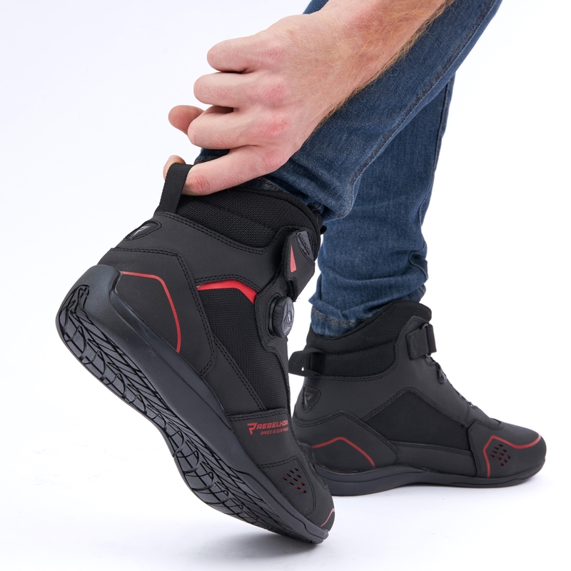 Buty motocyklowe Rebelhorn Spark II czarno-czerwone