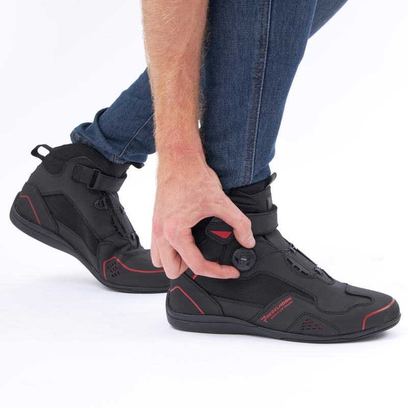 Buty motocyklowe Rebelhorn Spark II czarno-czerwone