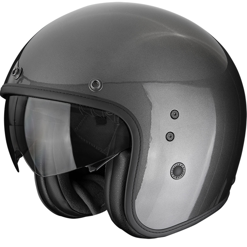 Kask motocyklowy otwarty Scorpion Belfast EVO Solid metaliczny szary