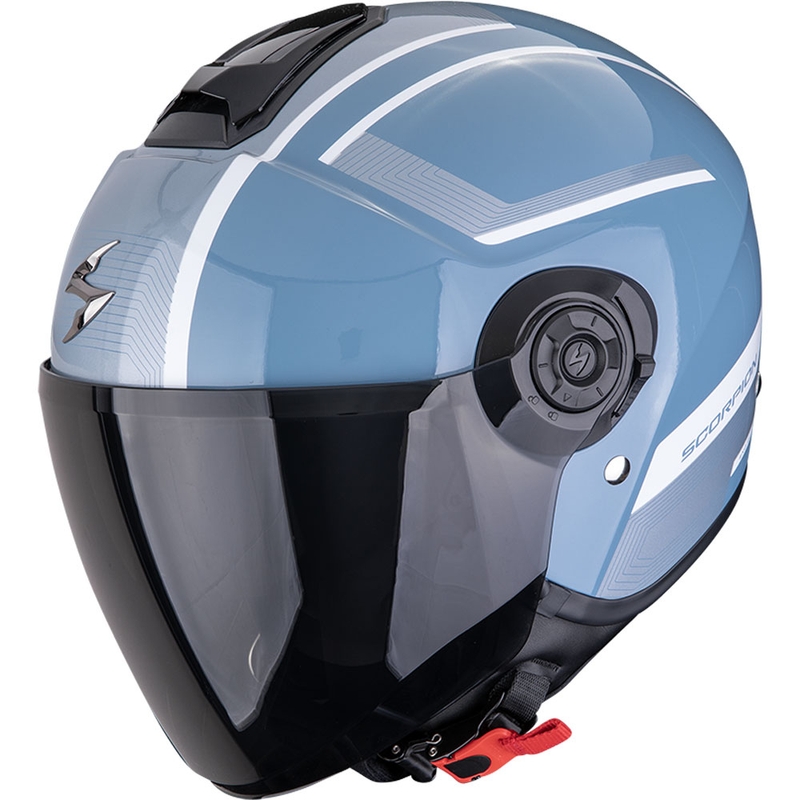 Kask motocyklowy otwarty Scorpion EXO-CITY II Cosmos niebiesko-srebrny
