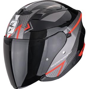 Kask motocyklowy otwarty Scorpion EXO-230 Loop metaliczny czarno-czerwony