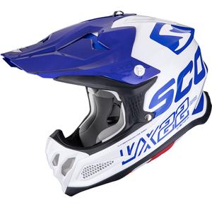Kask motocrossowy Scorpion VX-22 Air Updown biało-niebiesko-niebieski