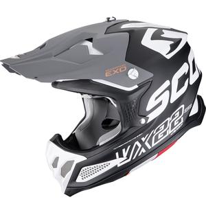 Kask motocrossowy Scorpion VX-22 Air Updown czarno-biało-szary