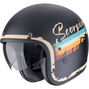 Kask motocyklowy otwarty Scorpion Belfast Evo ADONIS matowy czarno-beżowy
