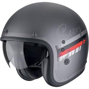 Kask motocyklowy otwarty Scorpion Belfast Evo ADONIS matowy srebrno-czarny