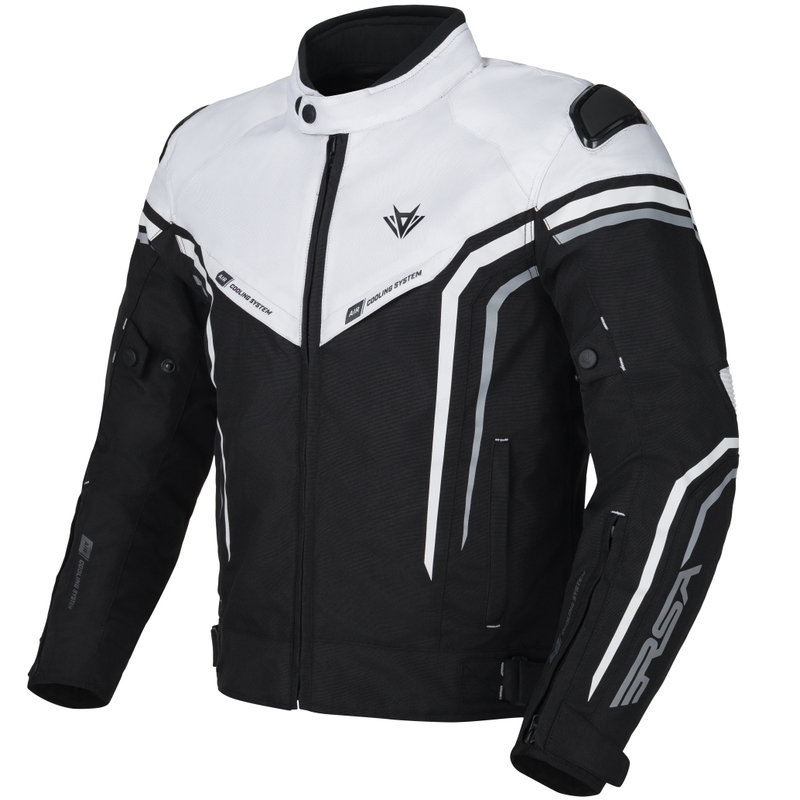 Kurtka motocyklowa RSA Compact 2 EVO czarno-szaro-biała