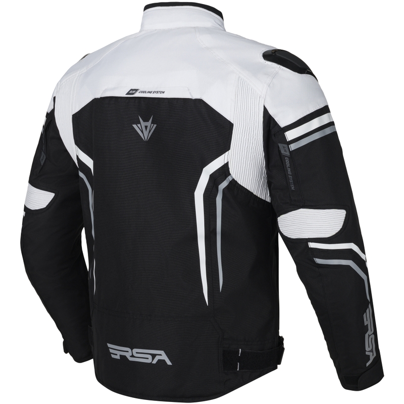 Kurtka motocyklowa RSA Compact 2 EVO czarno-szaro-biała
