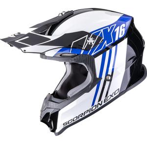 Kask motocrossowy Scorpion VX-16 EVO Air Lignes czarno-niebieski