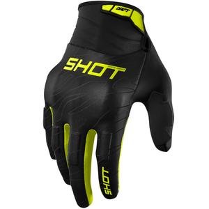 Rękawice motocrossowe Shot Drift Onyx fluo żółte