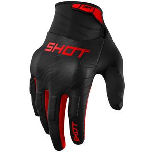 Rękawice motocrossowe Shot Drift Onyx w kolorze czerwonym