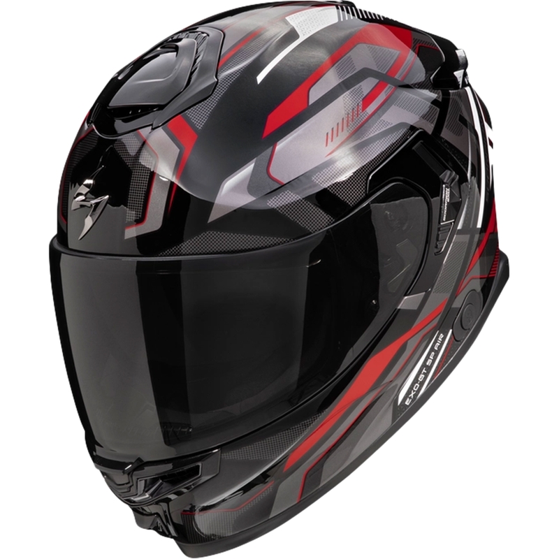 Integralny kask motocyklowy Scorpion EXO-GT SP Air Augusta czarno-szaro-czerwony wyprzedaż