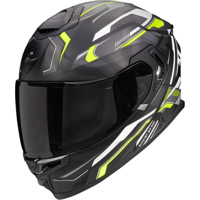 Integralny kask motocyklowy Scorpion EXO-GT SP Air Augusta czarno-szary-fluo żółty wyprzedaż
