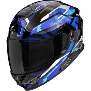 Integralny kask motocyklowy Scorpion EXO-GT SP Air Augusta czarno-szaro-niebieski