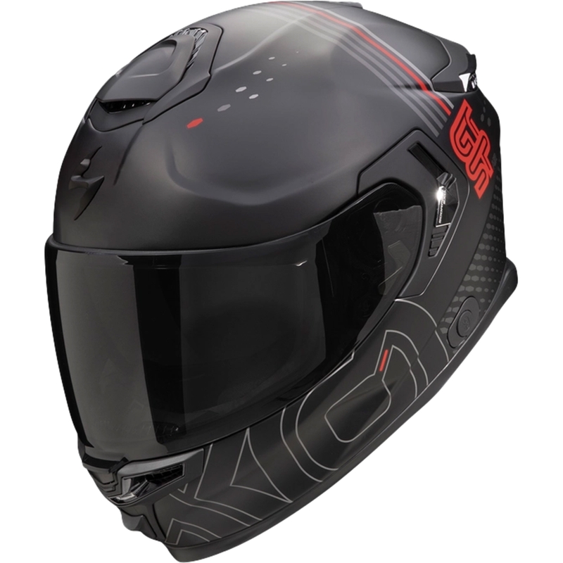 Integralny kask motocyklowy Scorpion EXO-GT SP AIR TECHLANE czarno-szaro-czerwony wyprzedaż