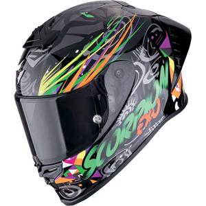 Integralny kask motocyklowy Scorpion EXO-R1 EVO II AIR SAVAGE czarno-zielono-pomarańczowy