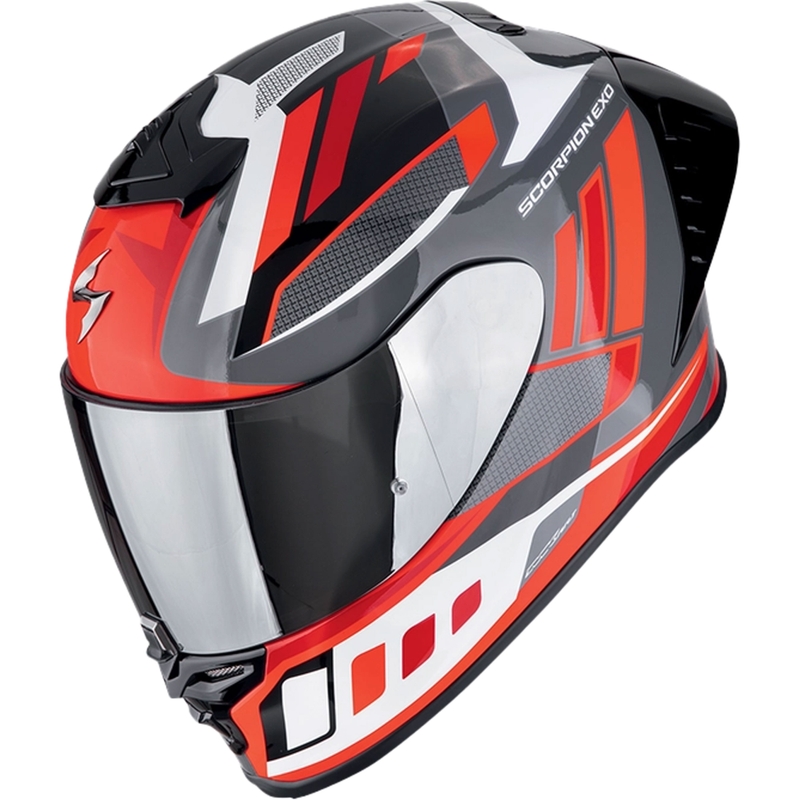 Integralny kask motocyklowy Scorpion EXO-R1 EVO II AIR VITAL szaro-biało-czerwony