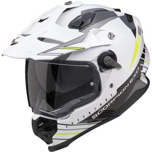 Kask enduro Scorpion ADF-9000 Air Feat biało-czarno-fluo żółty