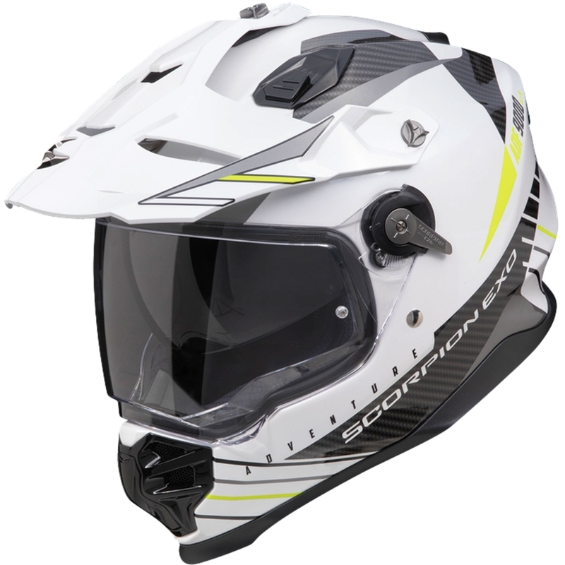 Kask enduro Scorpion ADF-9000 Air Feat biało-czarno-fluo żółty wyprzedaż