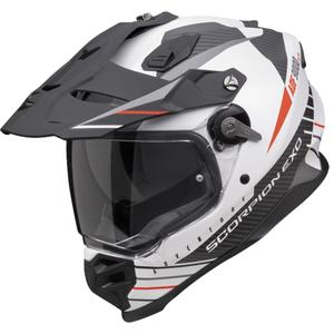 Kask enduro Scorpion ADF-9000 Air Feat matowy biało-czarno-czerwony