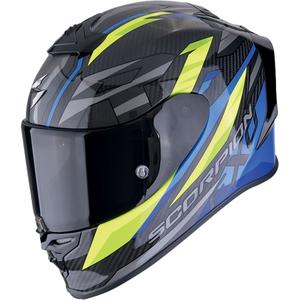 Kask motocyklowy integralny Scorpion EXO-R1 EVO CARBON AIR RUNNER czarno-niebieski-fluo żółty