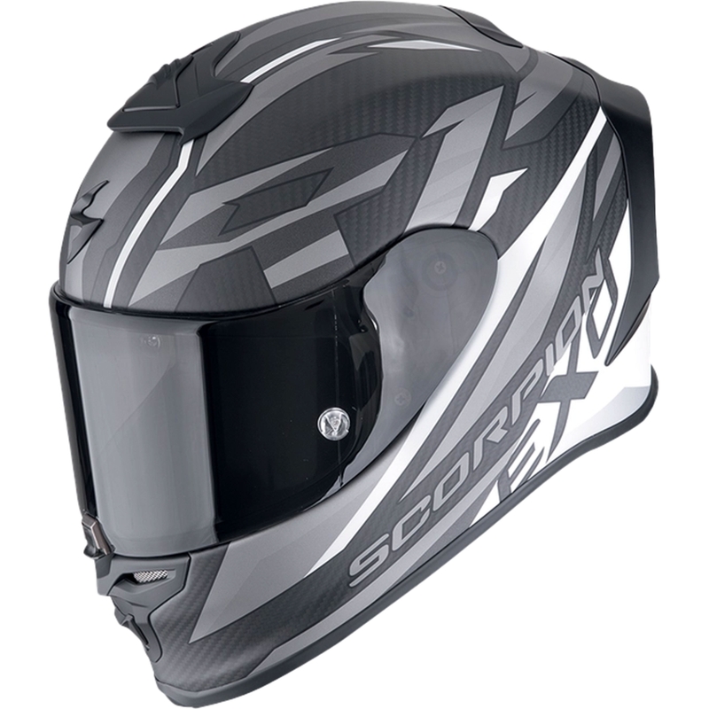 Kask motocyklowy zintegrowany Scorpion EXO-R1 EVO CARBON AIR RUNNER matowy czarno-biały
