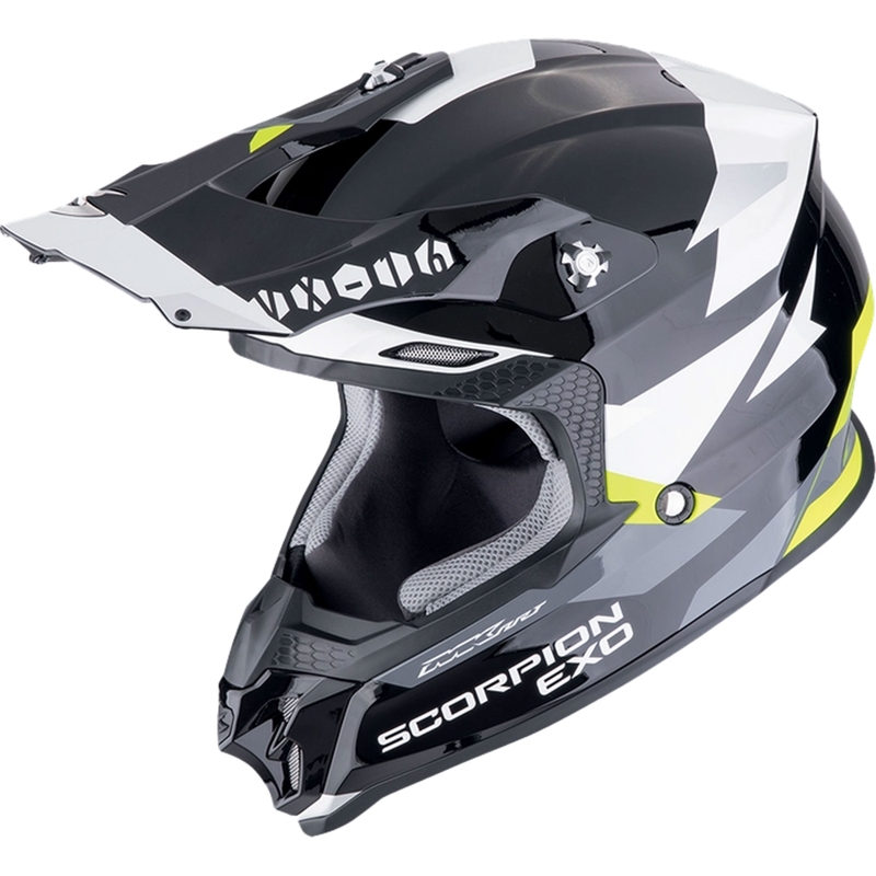 Kask motocrossowy Scorpion VX-16 EVO AIR ROD w kolorze czarno-fluo żółtym